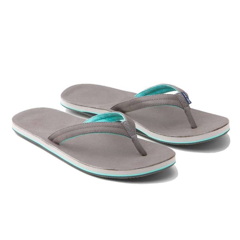 Women's Lakes Flip Flop in Dark Gray & Mint by Hari Mari - Country Club Prep