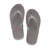 Women's Lakes Flip Flop in Dark Gray & Mint by Hari Mari - Country Club Prep