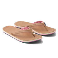 Women's Lakes Flip Flop in Tan & Pink by Hari Mari - Country Club Prep