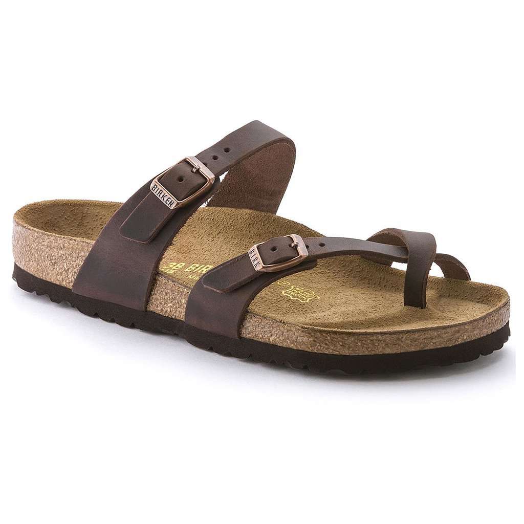 Women's Mayari Oiled Leather Sandal in Habana by Birkenstock - Country Club Prep