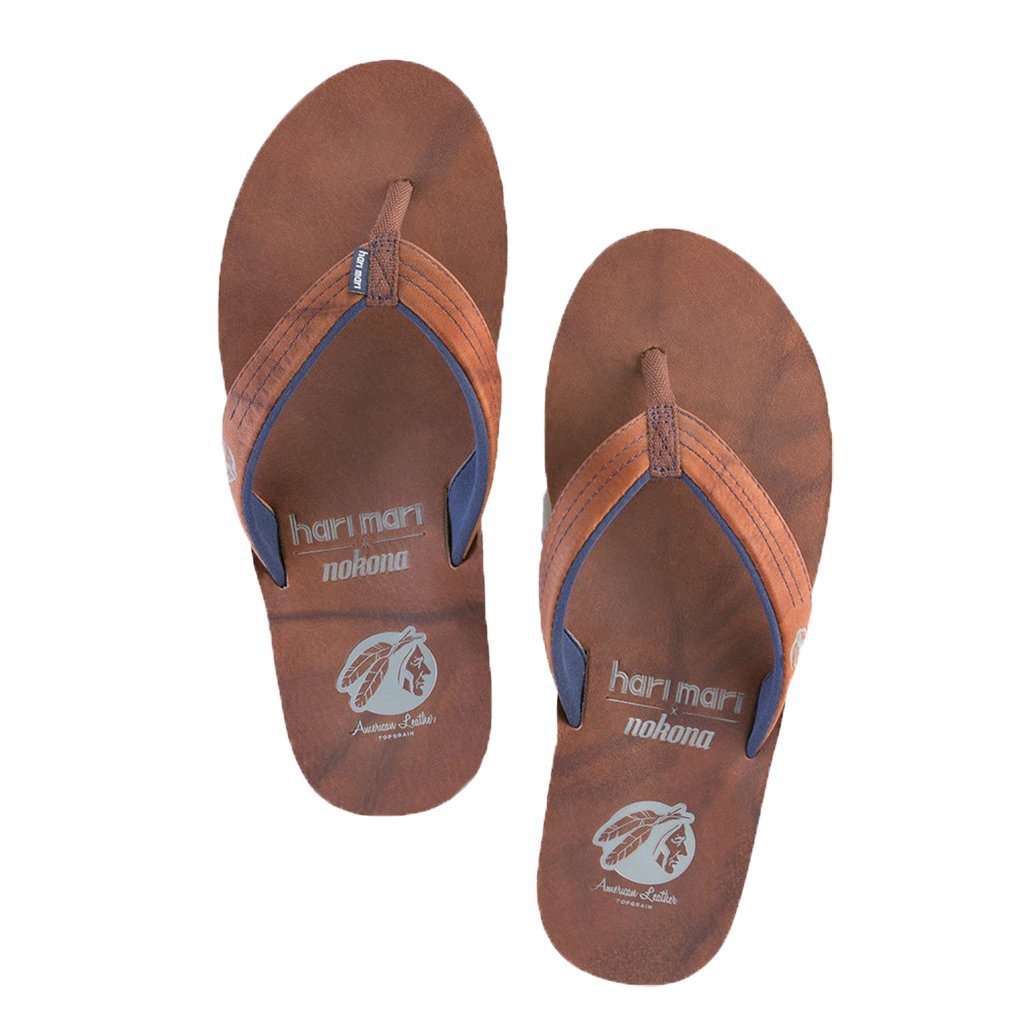 Women's Nokona Flip Flop in Walnut by Hari Mari - Country Club Prep