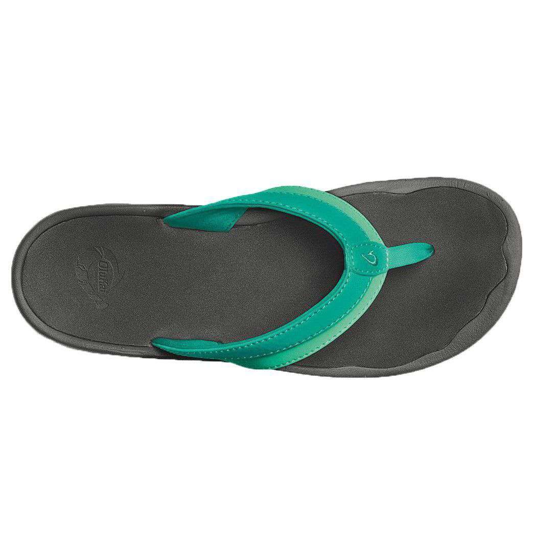 Women's 'Ohana Sandal in Mermaid Green & Black by Olukai - Country Club Prep