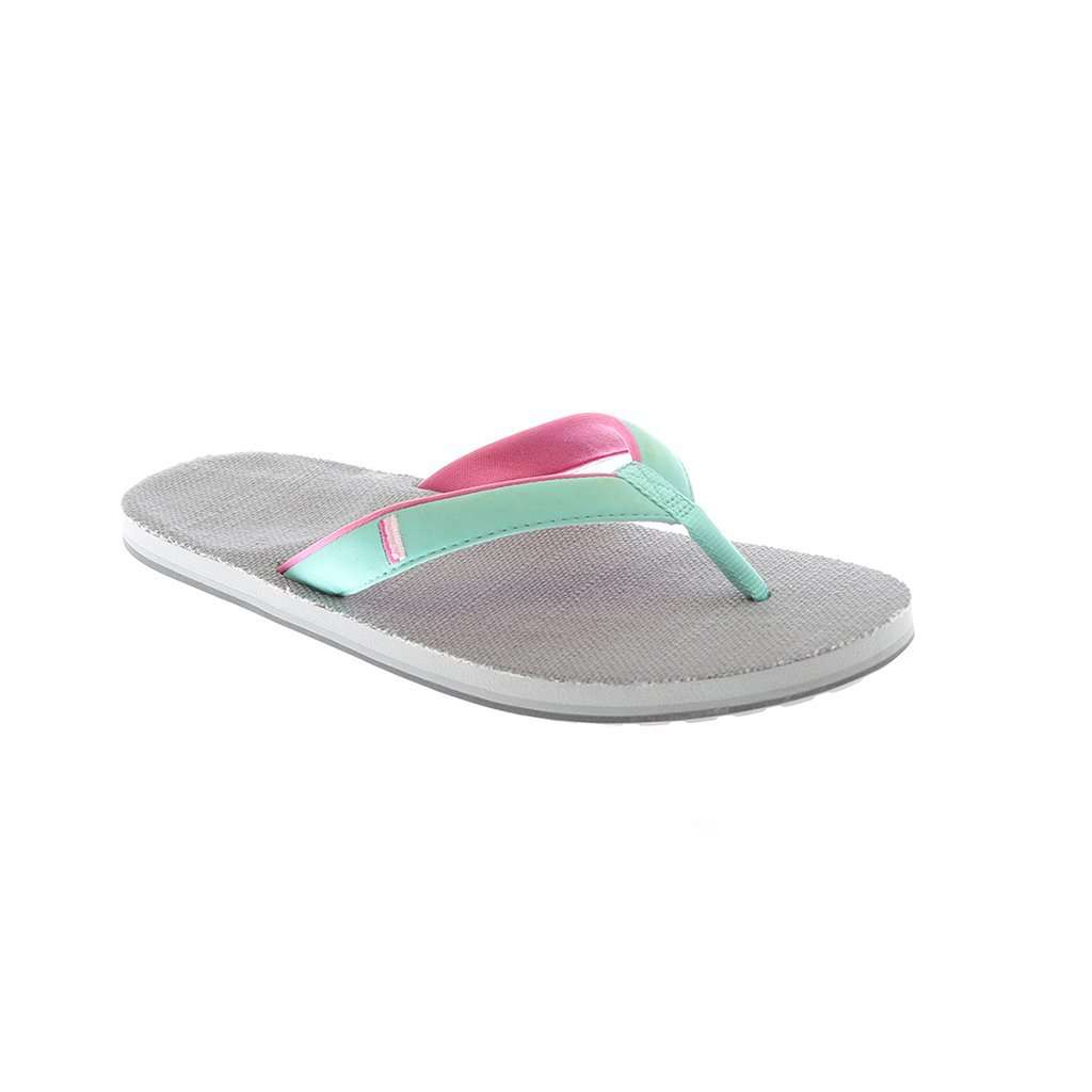 Women's Parks II Flip Flops in Gray & Mint by Hari Mari - Country Club Prep