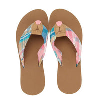 Women's Pastel Madras Sandal by Eliza B. - Country Club Prep