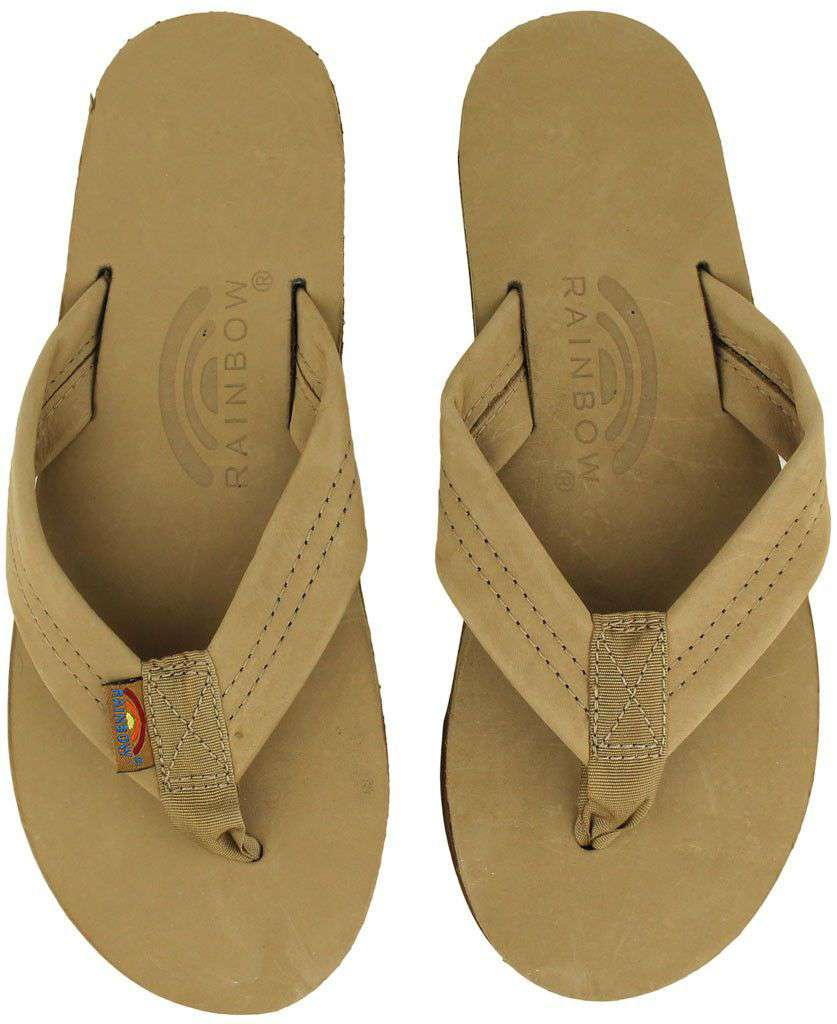 Women's Premier Leather Single Layer Arch Sandal in Sierra Brown by Rainbow Sandals - Country Club Prep