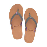 Women's Scouts Flip Flop in Gray & Purple by Hari Mari - Country Club Prep