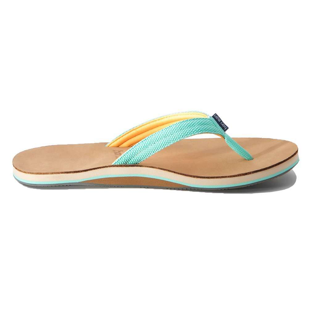 Women's Scouts Flip Flop in Mint & Orange by Hari Mari - Country Club Prep