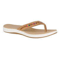 Women's Seabrooke Thread Wrap Flip Flop in Tan by Sperry - Country Club Prep