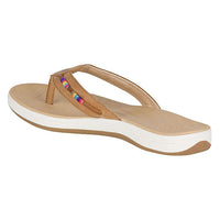 Women's Seabrooke Thread Wrap Flip Flop in Tan by Sperry - Country Club Prep