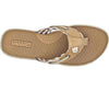 Women's Seafish Thong Sandal in Linen & Oat Leather by Sperry - Country Club Prep