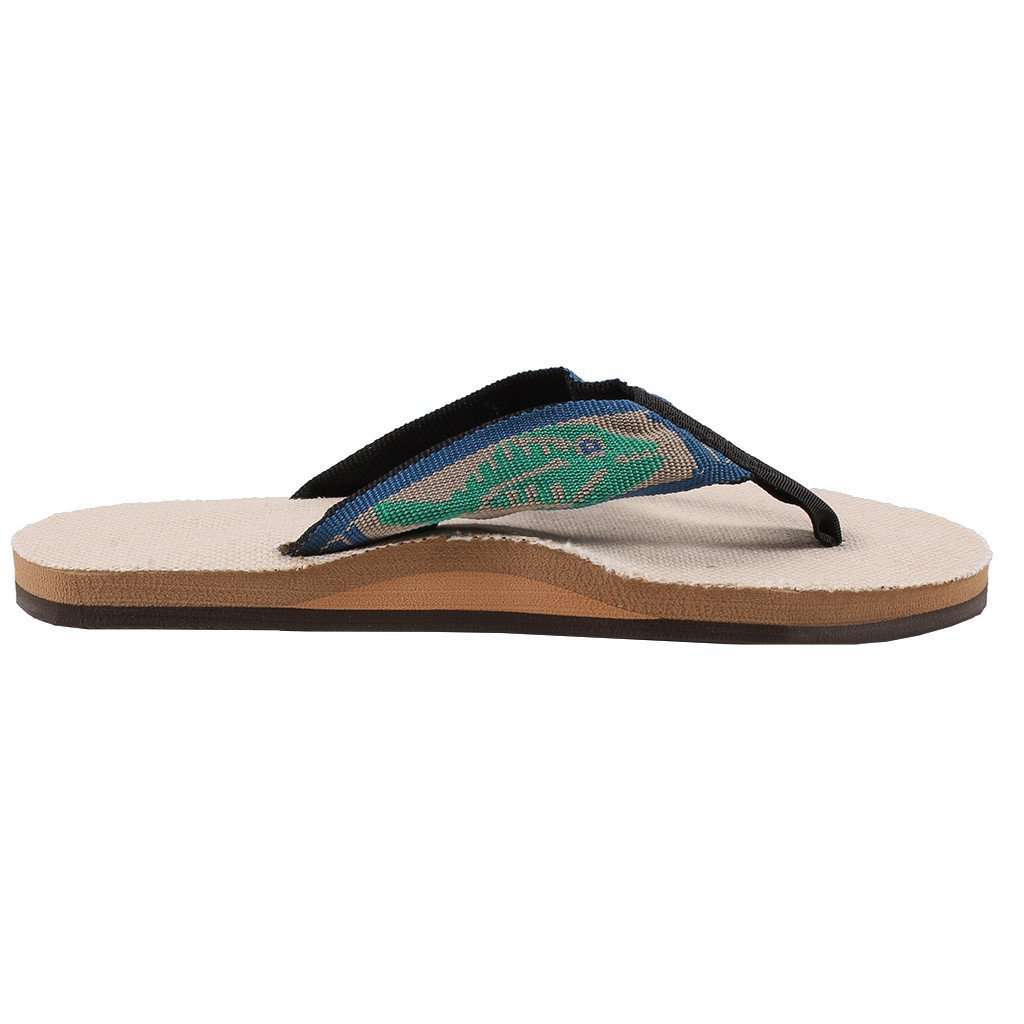 Women's Single Layer Hemp Sandal with Light Green Fish Strap by Rainbow Sandals - Country Club Prep