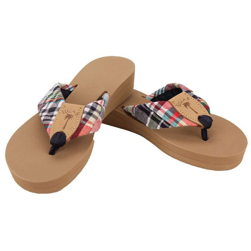 Women's Traditional Madras Sandal by Eliza B. - Country Club Prep