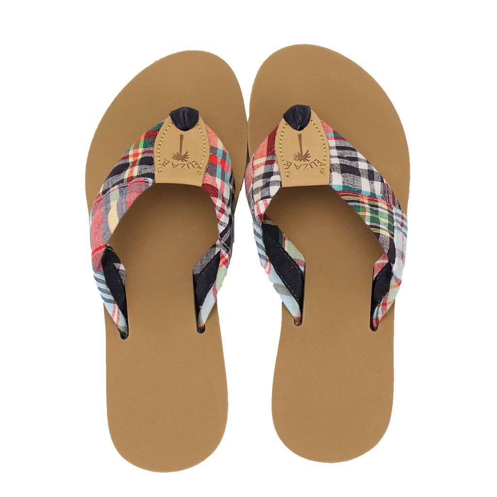 Women's Traditional Madras Sandal by Eliza B. - Country Club Prep