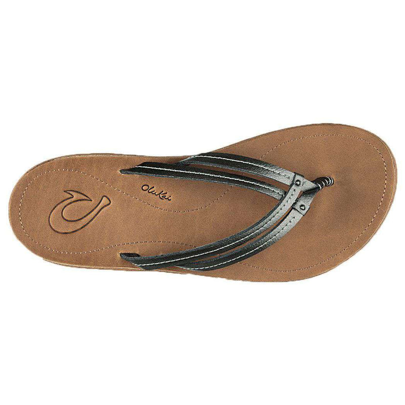 Women's U'I Sandal in Pewter Black & Sahara Brown by Olukai - Country Club Prep