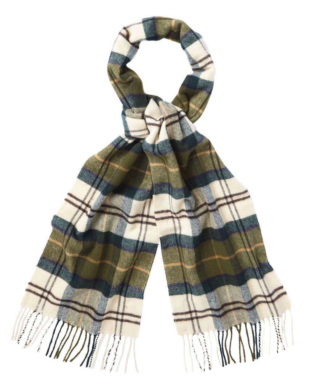 Ancient Merino Cashmere Tartan Scarf by Barbour - Country Club Prep