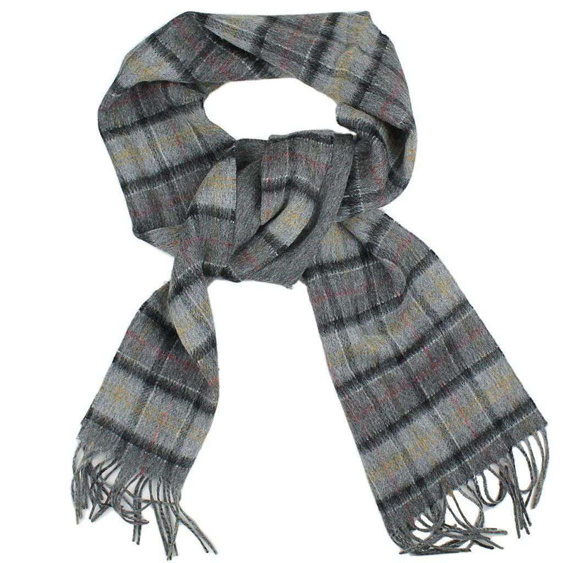 Double Faced Check Scarf in Modern by Barbour - Country Club Prep