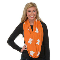 Game Day Infinity Scarf in Texas Burnt Orange and White - Country Club Prep