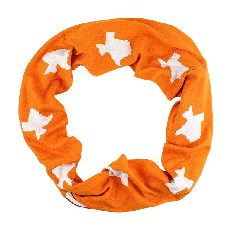 Game Day Infinity Scarf in Texas Burnt Orange and White - Country Club Prep