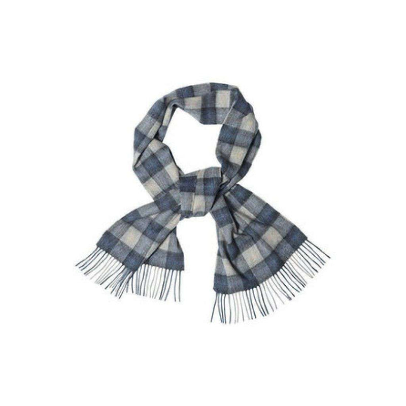 Gowan Check Scarf in Blue and Grey by Barbour - Country Club Prep