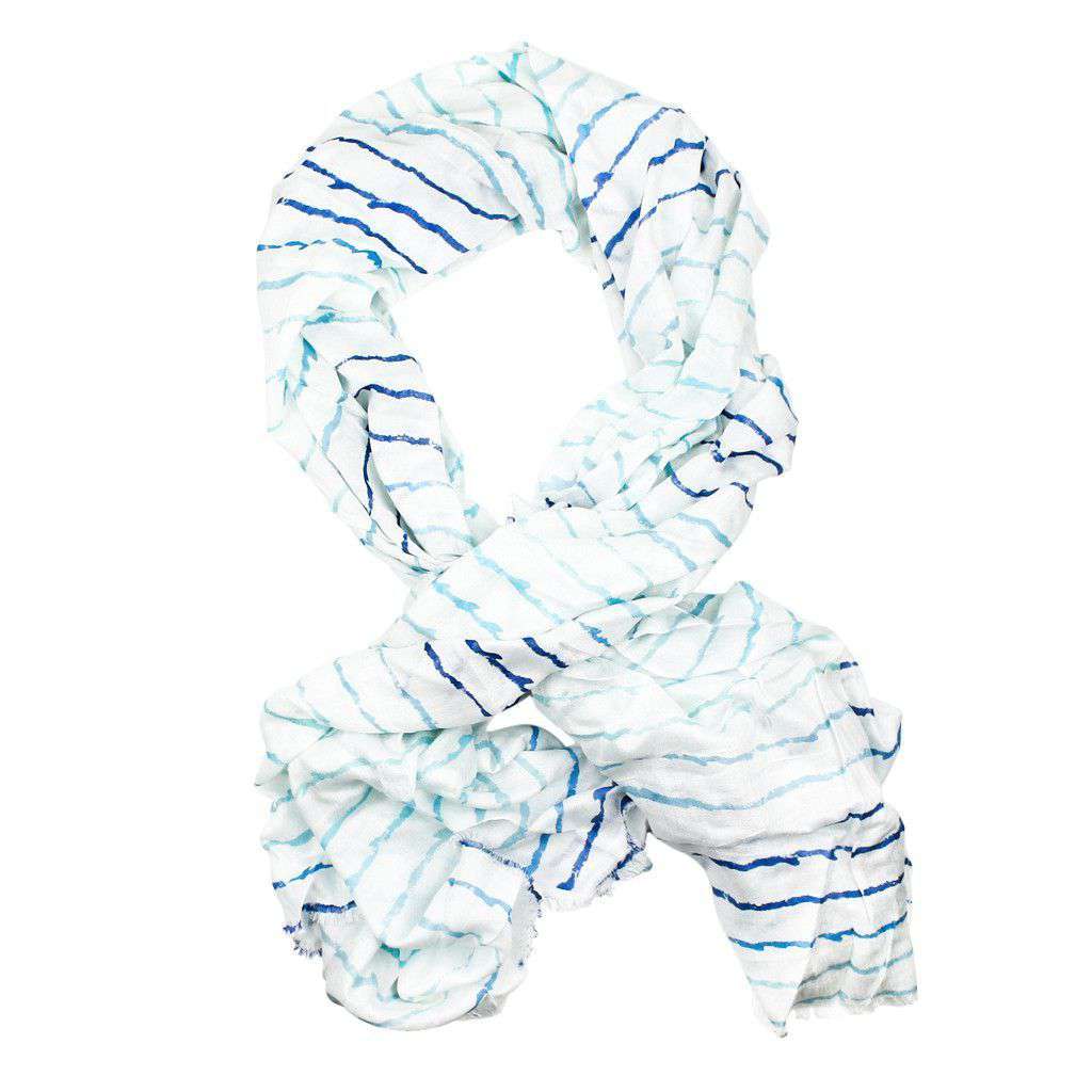 Island Viscose Scarf in Graduated Wave by Hiho - Country Club Prep