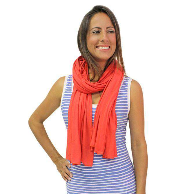 Mayreau Scarf in Light Coral by Hiho - Country Club Prep
