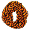 Multi Loop Scarf in Orange and Black Chevron by Scarf 4 You - Country Club Prep