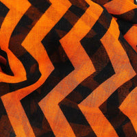 Multi Loop Scarf in Orange and Black Chevron by Scarf 4 You - Country Club Prep