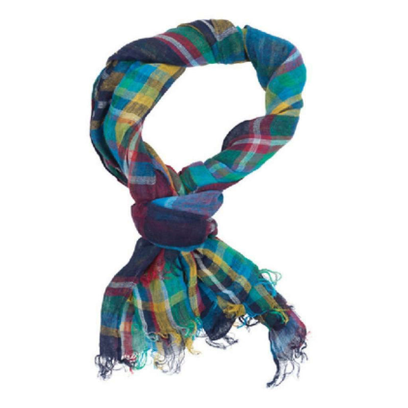 Newark Check Scarf in King Fisher Plaid by Barbour - Country Club Prep