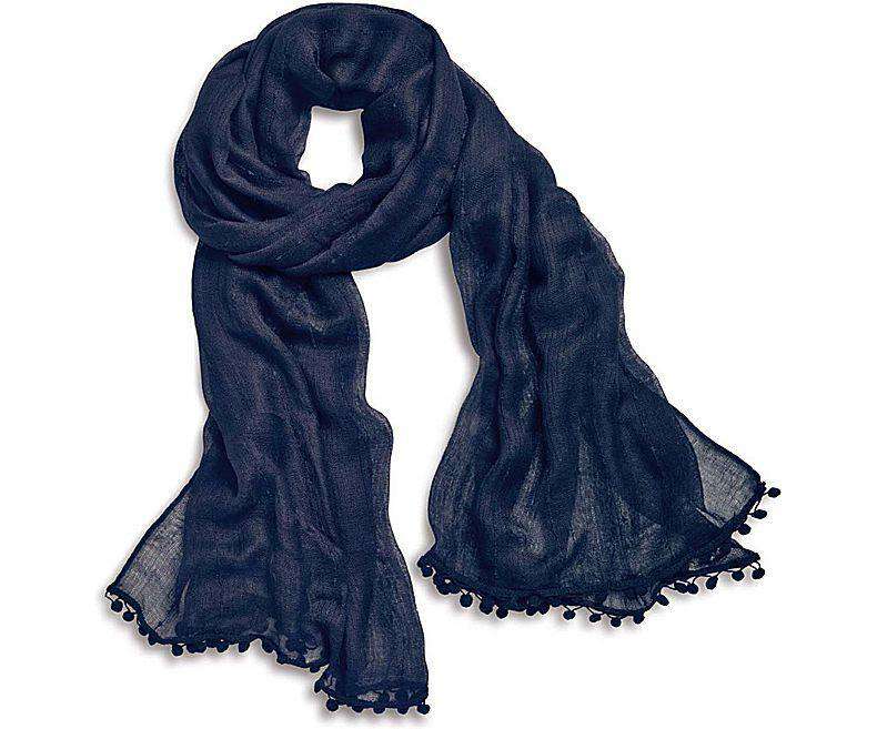 Pareo Wrap with Pom-Pom in Navy by Sperry - Country Club Prep