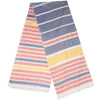 Sealand Striped Wrap in Blue and Marigold by Barbour - Country Club Prep