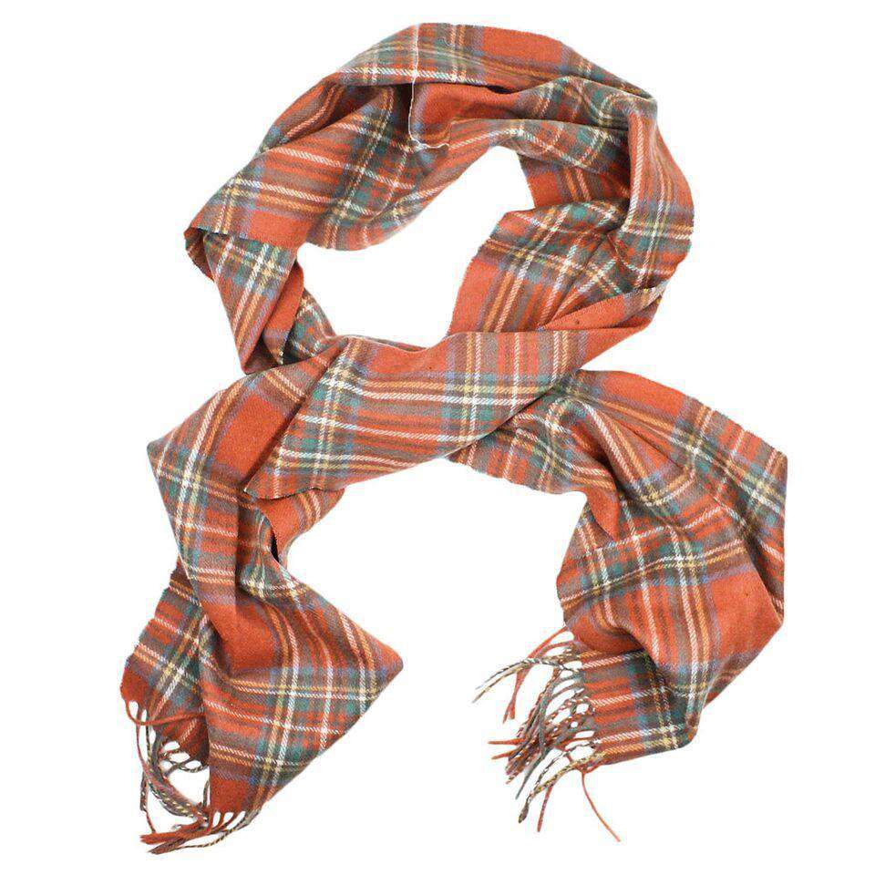 Shilhope Check Scarf in Antique Royal by Barbour - Country Club Prep