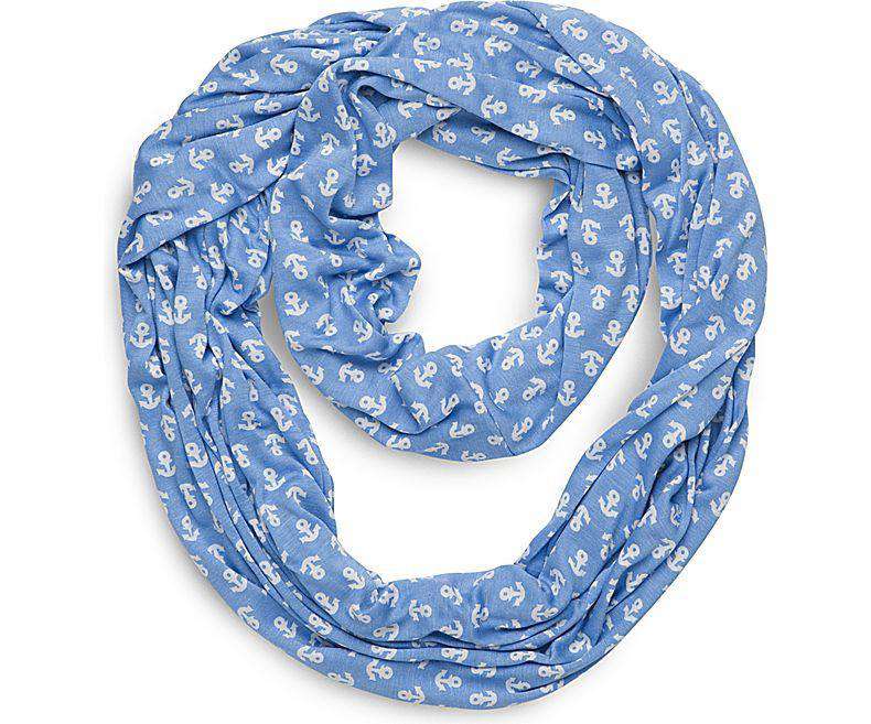 Women's Anchor Infinity Scarf in Corn Flower Blue by Sperry - Country Club Prep