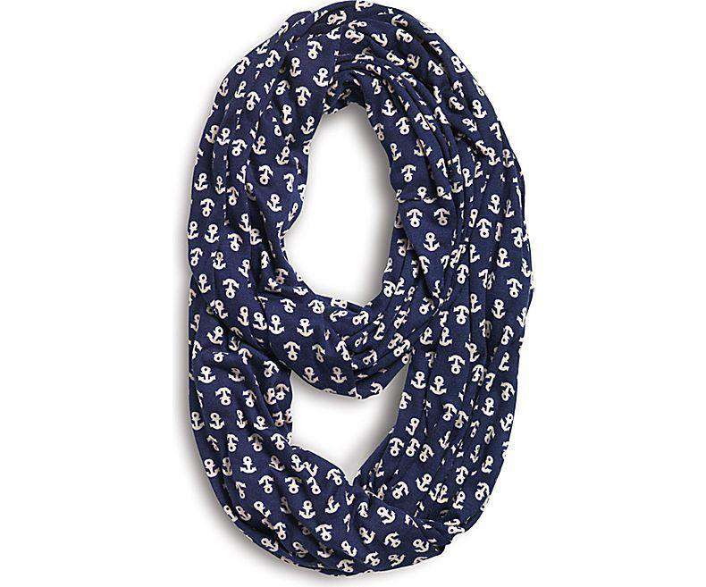 Women's Anchor Infinity Scarf in Navy by Sperry - Country Club Prep