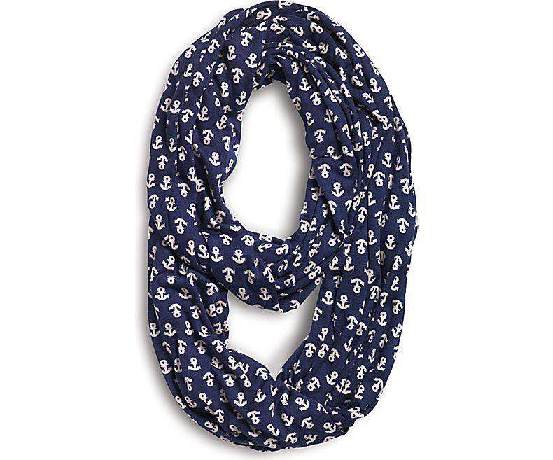 Sperry Women's Anchor Infinity Scarf in Navy – Country Club Prep