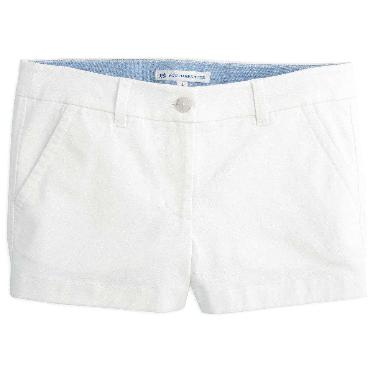 3" Leah Short in Classic White by Southern Tide - Country Club Prep