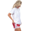 Arkansas Jersey Shorties in Red by Lauren James - Country Club Prep