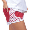 Arkansas Jersey Shorties in Red by Lauren James - Country Club Prep