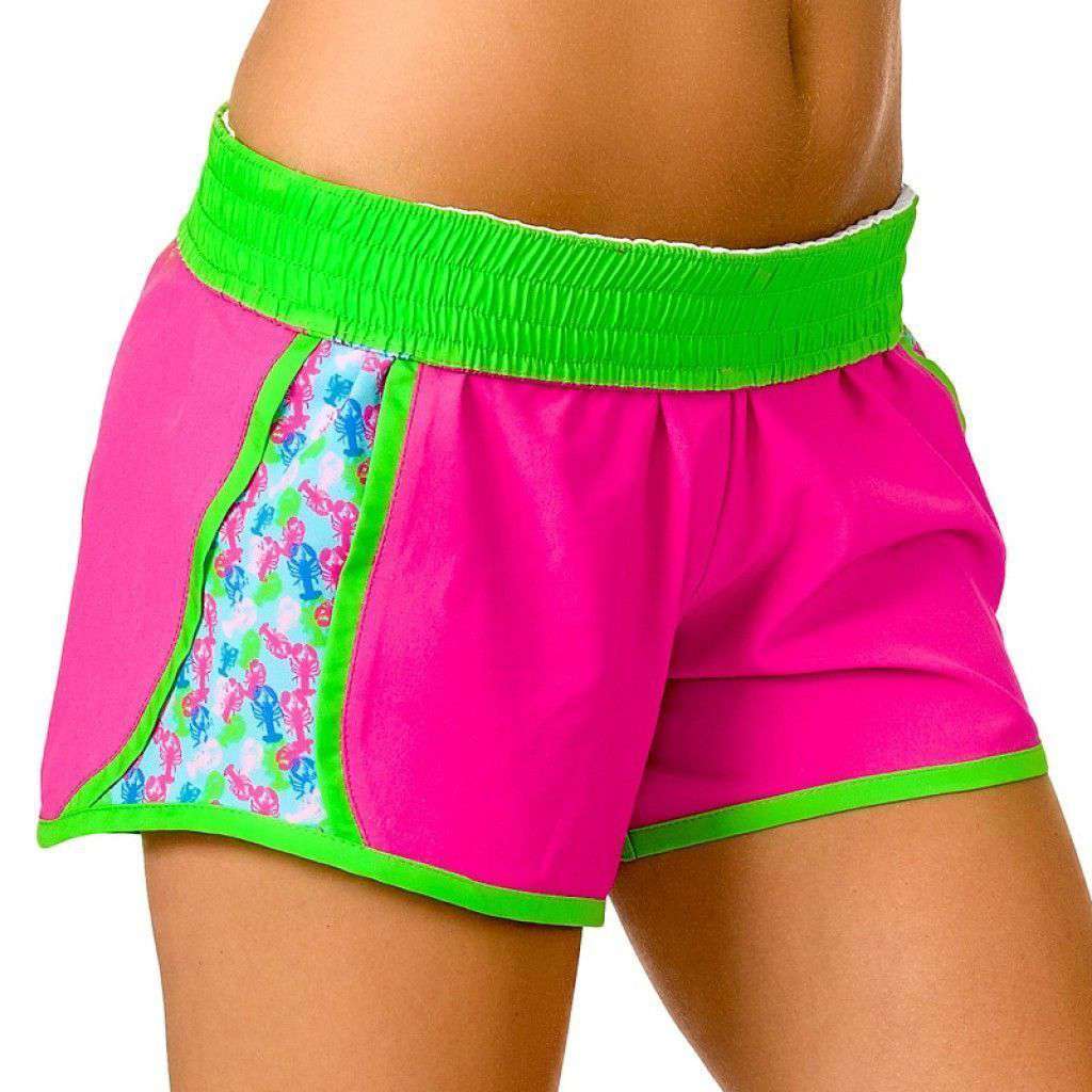Butter Me Up Lobster Shorts in Pink by Devon Maryn - Country Club Prep