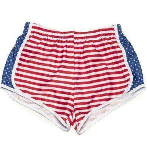 Chi Omega Shorts in Red, White and Blue by Krass & Co. - Country Club Prep