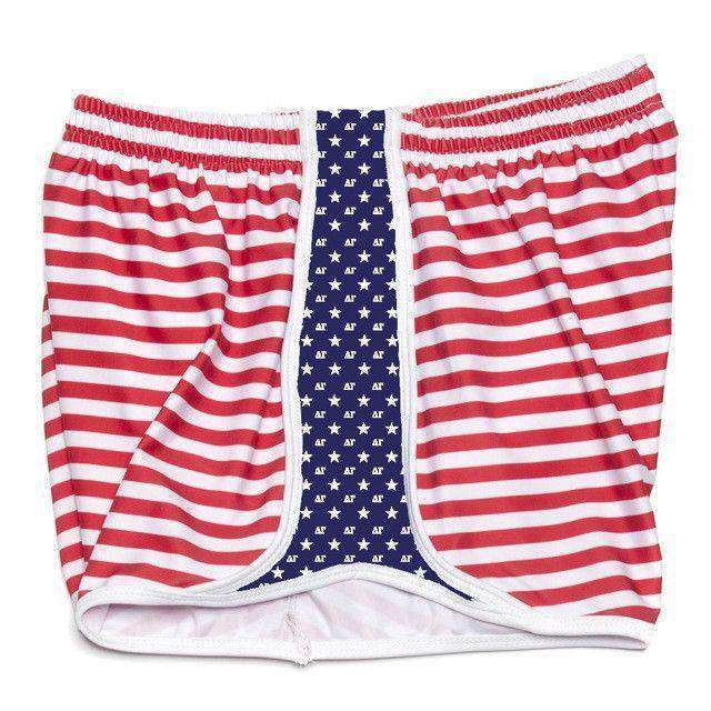 Delta Gamma Shorts in Red, White and Blue by Krass & Co. - Country Club Prep