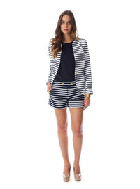 Emily Shorts in Navy and White Stripe by Elizabeth McKay - Country Club Prep