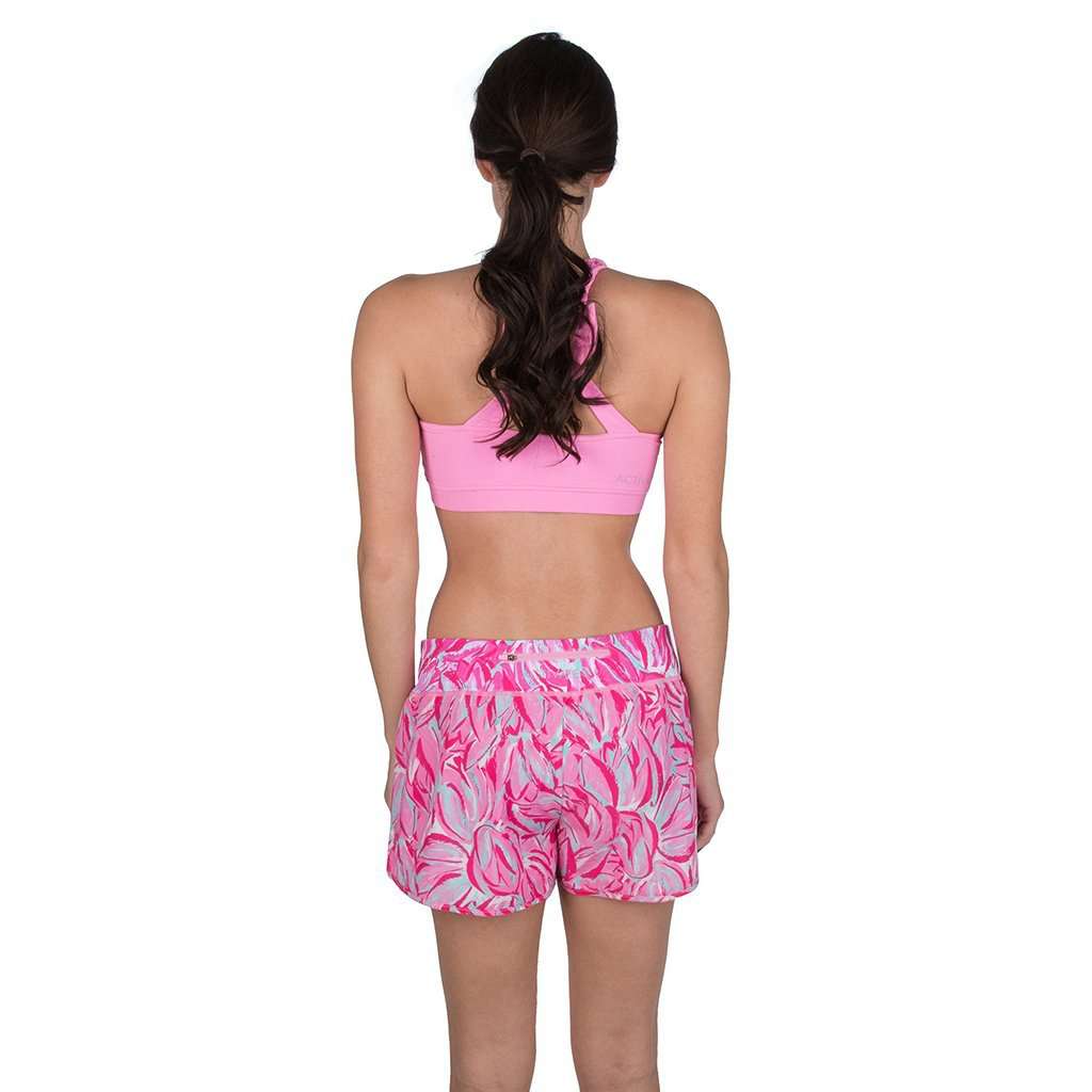 Front Runner Sport Shorts in Tulip Print by Lauren James - Country Club Prep