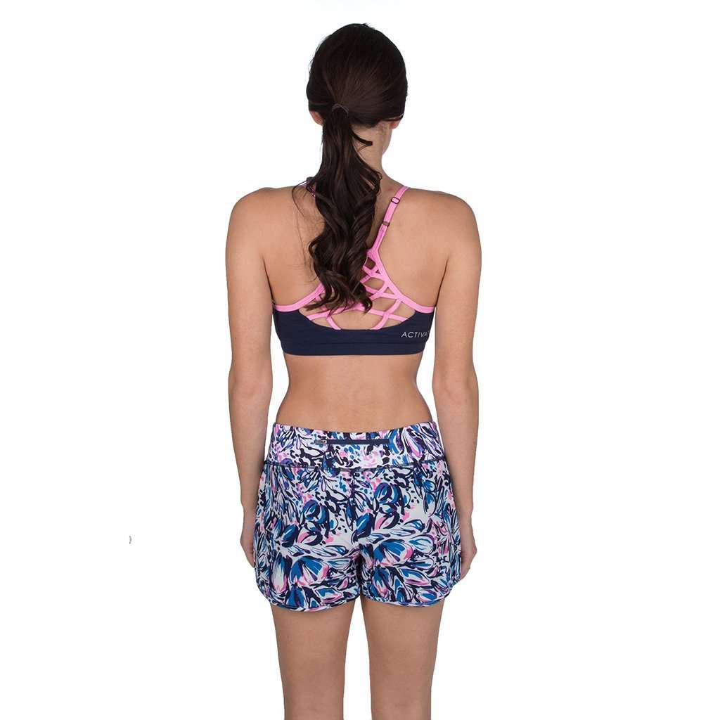 Front Runner Sport Shorts in Wisteria Print by Lauren James - Country Club Prep