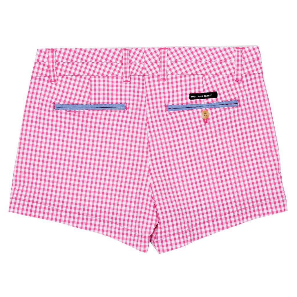 Gingham Brighton Short in Pink by Southern Marsh - Country Club Prep
