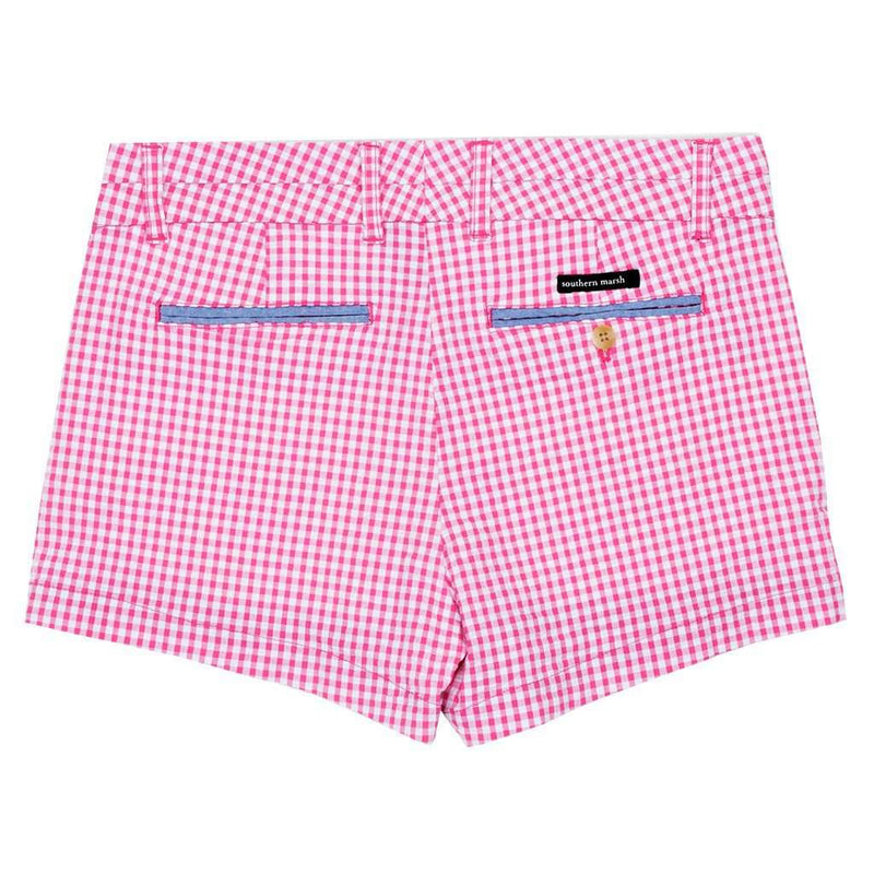 Gingham Brighton Short in Pink by Southern Marsh - Country Club Prep