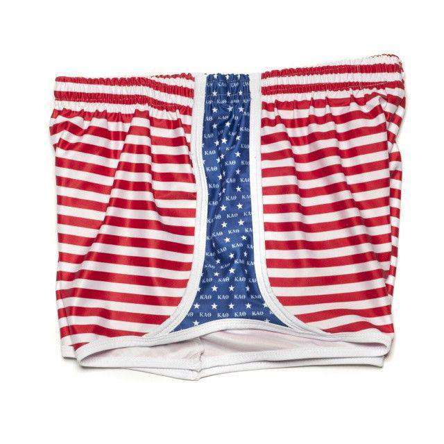 Kappa Alpha Theta Shorts in Red, White and Blue by Krass & Co. - Country Club Prep