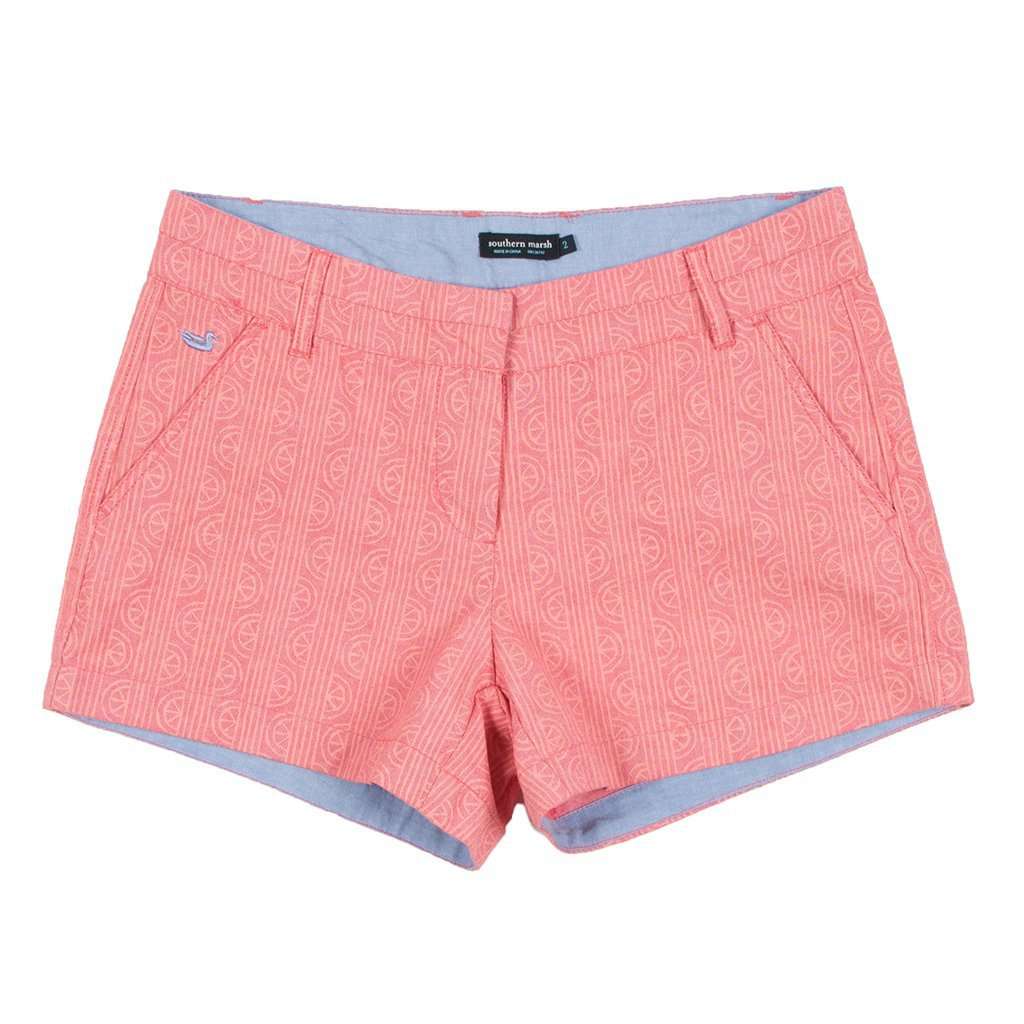 Limes of Latitude Brighton Shorts in Strawberry Fizz & Melon by Southern Marsh - Country Club Prep