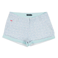 Limes of Latitude Brighton Shorts in White & Lilac by Southern Marsh - Country Club Prep