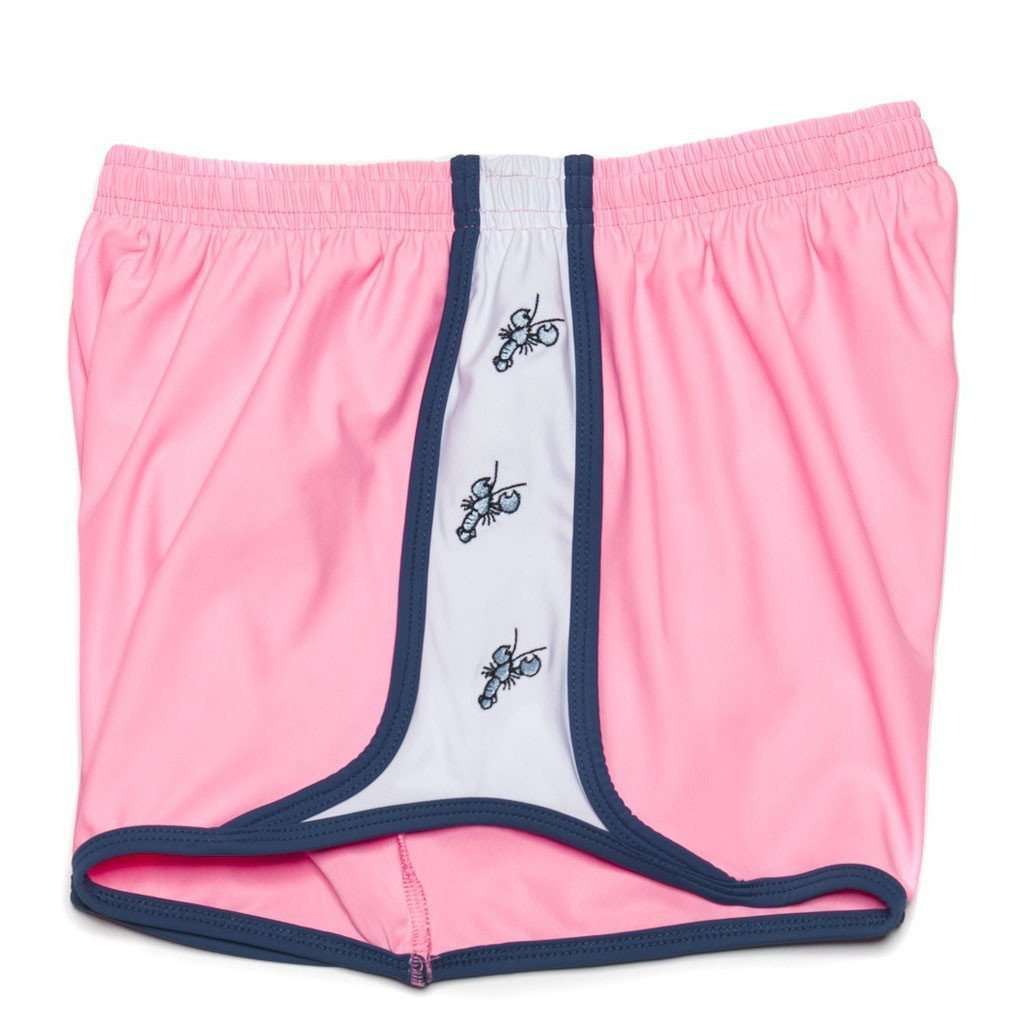 Lobster Embroidered Shorts in Pink by Krass & Co. - Country Club Prep