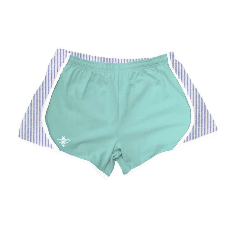 Mint Jersey with Navy Seersucker Shorts by Lily Grace - Country Club Prep